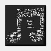 Bitte Save the Date Konzert Magnet (Vorne)