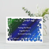 Bitte schließen Sie sich uns an, um eine Wiedererö Einladung (Stehend Vorderseite)