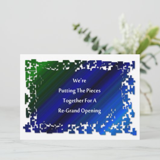 Bitte schließen Sie sich uns an, um eine Wiedererö Einladung (Stehend Vorderseite)