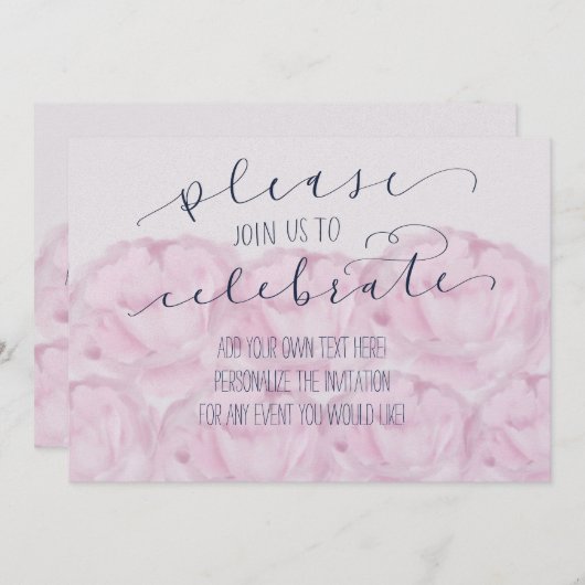 Bitte schließen Sie sich uns an, um Kalligraphie u Einladung (Vorne/Hinten)