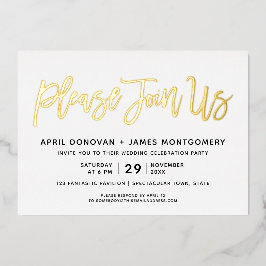 Bitte schließen Sie sich uns an, um Typografie Hoc Folieneinladung