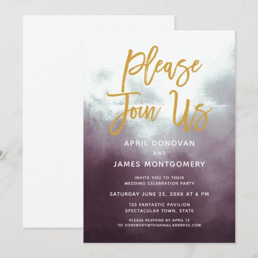 Bitte schließen Sie sich uns an und bitten Sie uns Einladung (Vorne/Hinten)