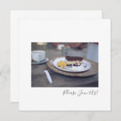 Bitte schließen Sie sich uns Coffee Cheesecake Fla Dankeskarte (Vorne/Hinten)