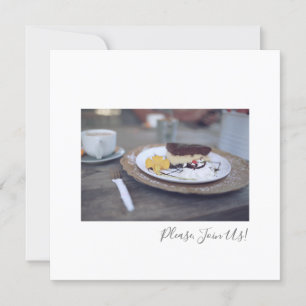 Bitte schließen Sie sich uns Coffee Cheesecake Fla Dankeskarte