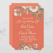 Bitte schließen Sie sich uns mit Orange Wedding an Einladung (Vorne/Hinten)