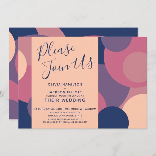 Bitte schließen Sie sich unseren farbenfrohen Zirk Einladung (Vorne/Hinten)