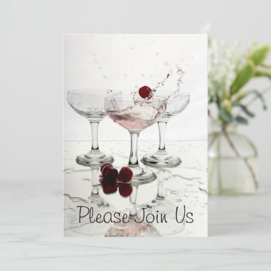 Bitte schließen Sie sich unserer Party Einladung a (Stehend Vorderseite)