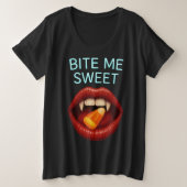 BITTE SCHNELL. GROßE GRÖßE T-Shirt (Design vorne)