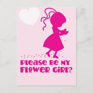 Bitte sei meine Flower Girl Grußkarte Postkarte