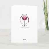 Bitte sei meins Weinglas Funny text Niedlicher Car Karte (Rückseite)