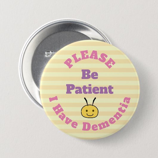 Bitte sei Patient Button (Vorne & Hinten)