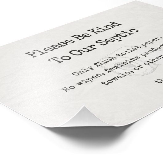 Bitte seien Sie freundlich zu unserem septischen Z Fotodruck (Ecke)