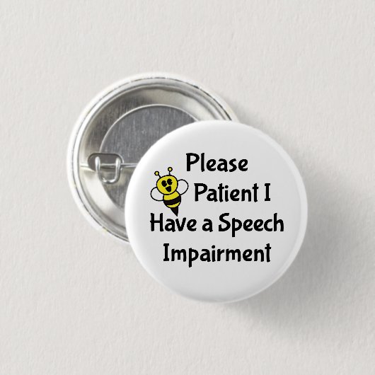 Bitte seien Sie geduldig, dass ich eine Sprechstör Button (Vorne & Hinten)