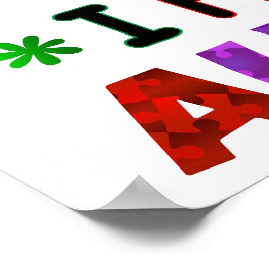 Bitte seien Sie geduldig, ich habe AUTISM Poster (Ecke)