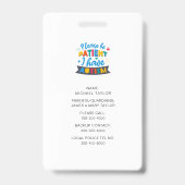 Bitte seien Sie geduldig, ich habe Autismus-Custom Ausweis (Rückseite)