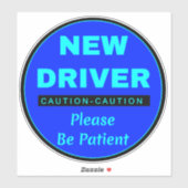 Bitte seien Sie Patient "New Driver" - Vorsicht Aufkleber (Blatt)