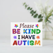 Bitte seien Sie so freundlich, dass ich AUTISM hab Postkarte (Stehend Vorderseite)