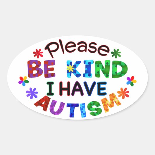 Bitte seien Sie so freundlich, dass ich einen AUTI Ovaler Aufkleber (Vorderseite)