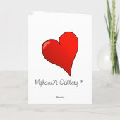 Bitte sein Sie mein Valentine ... Feiertagskarte (Rückseite)