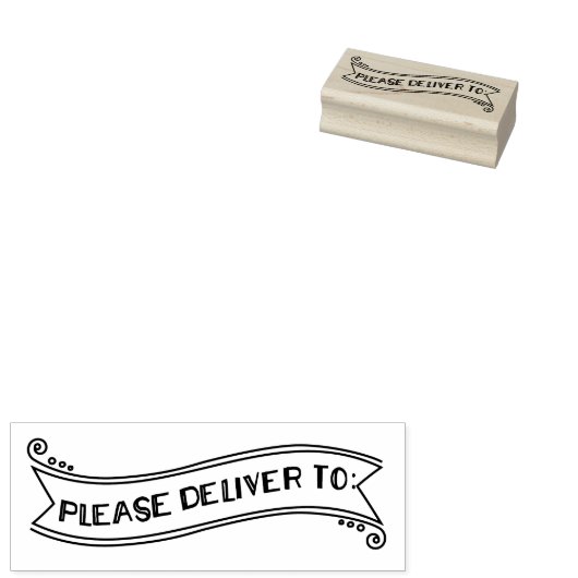 Bitte senden Sie an Banner E-Mail Art Gummistempel (Stempel)