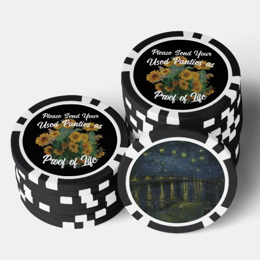 Bitte senden Sie Ihre gebrauchten Panties als Lebe Pokerchips (Stapel)
