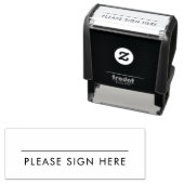Bitte senden Sie uns hier | Moderne Signalisierung Permastempel (Beispiel)