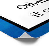 Bitte setzen Sie das Maskensymbol auf Ihr Gesicht Poster (Ecke)