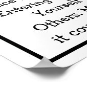 Bitte setzen Sie das Maskensymbol auf Ihr Gesicht Poster (Ecke)