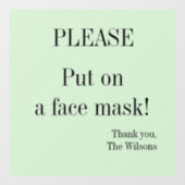 Bitte setzen Sie eine Bildmaske-Fensterklammern ei Fensteraufkleber (Blatt)