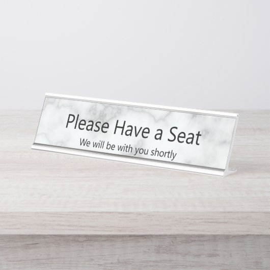 Bitte setzen Sie sich mit Ihrem Imitat in Marmor. Schreibtischnamensplakette (Vorderseite )