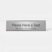 Bitte setzen Sie sich mit uns in Silver Schreibtischnamensplakette (Vorderseite )