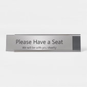 Bitte setzen Sie sich mit uns in Silver Schreibtischnamensplakette (Vorderseite )