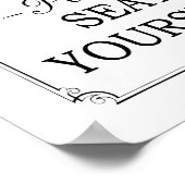 Bitte setzen Sie sich selbst ein lustiges Poster (Ecke)