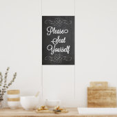 Bitte setzen Sie sich selbst ein Plakatzeichen. Poster (Küche)