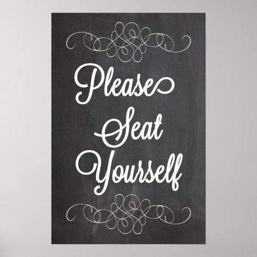 Bitte setzen Sie sich selbst ein Plakatzeichen. Poster (Vorne)