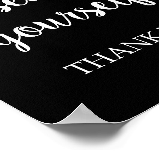 Bitte setzen Sie sich selbst Poster (Ecke)