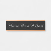 "Bitte setzen Sie sich!" Türschild (Vorderseite )