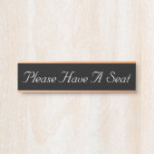 "Bitte setzen Sie sich!" Türschild (Vorderseite )