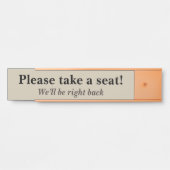 "Bitte setzen Sie sich!" Türschild (Vorderseite )