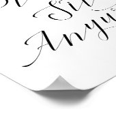 Bitte setzen Sie sich überall Skript-Empfang-Abend Poster (Ecke)