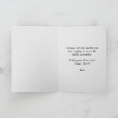 "Bitte, Sir, ich Wollte noch etwas Kuchen" Oliver Karte (Innenseite)