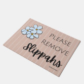 BITTE SLIPPER ENTFERNEN - Plumeria - Türvorleger M Fußmatte (Schrägansicht)