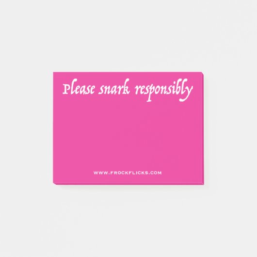 Bitte Snark verantwortlich - klebrige Anmerkungen Post-it Klebezettel (Vorderseite)