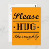 Bitte sorgfältig umarmen postkarte (Vorne/Hinten)
