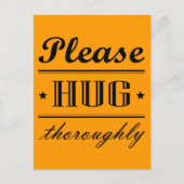 Bitte sorgfältig umarmen postkarte (Vorderseite)