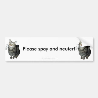 "Bitte Spay und neutralisieren Sie" Autoaufkleber
