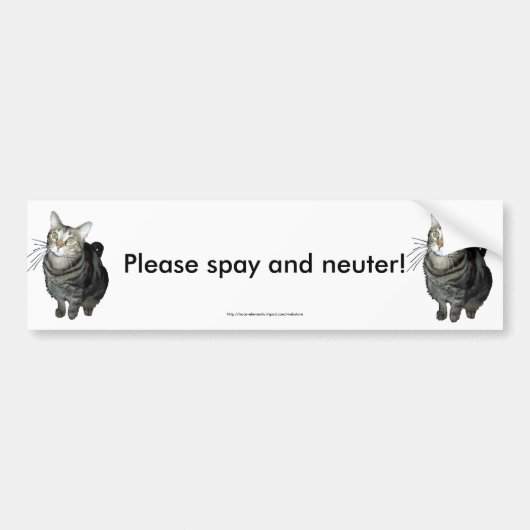 "Bitte Spay und neutralisieren Sie" Autoaufkleber (Vorne)