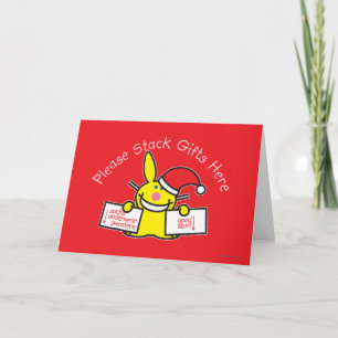 Bitte stapeln Sie hier Geschenke Feiertagskarte