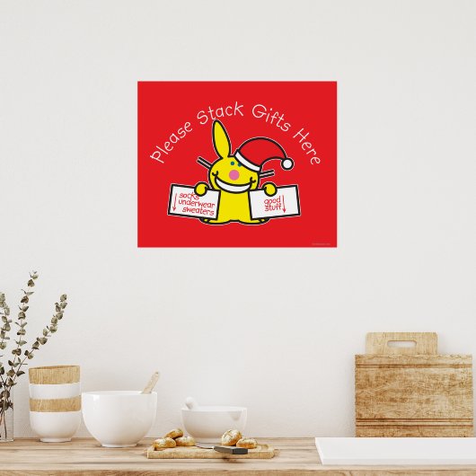 Bitte stapeln Sie hier Geschenke Poster (Küche)