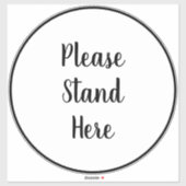 Bitte stehe hier Skript Große Flohkreislauf Aufkleber (Blatt)